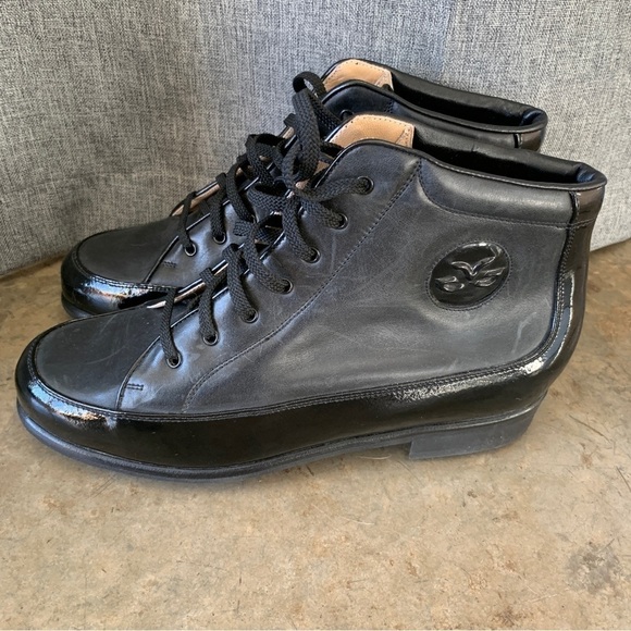 Walter Genuin Black Golf Boots Size 9.5 - Picture 3 of 11